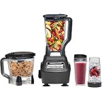 Ninja Blender, Mega Kitchen System, 1500W, 4 Functions for Smoothies, Processing, Dough, Drinks & More, with 72 Blender Pitcher, 64 Processor Bowl, 2 Nutri Cups + Lids, Black, BL770