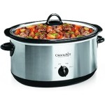 Crock-Pot 7 Quart Oval Manual Slow Cooker, Stainless Steel (SCV700-S-BR), Versatile Cookware for Large Families or Entertaining